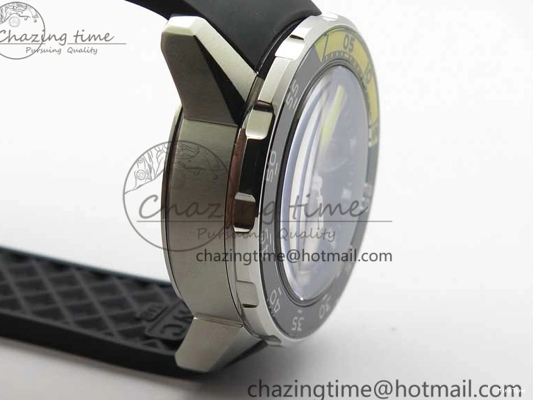 MIROTIME 0327 Aquatimer Chrono IW376702 SS BLS 1:1 Best Edition Black Dial on Black Rubber Strap A WellDesigned 7105